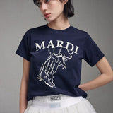 MARDI MERCREDI 2502 SLIM TSHIRT SWING THE TAIL DDANJI_NAVY IVORY