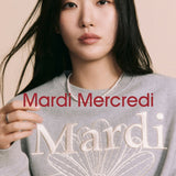 MARDI MERCREDI 2502 SWEATSHIRT FLOWERMARDI NEEDLEWORK_GREY CREAM