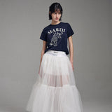 MARDI MERCREDI 2502 SLIM TSHIRT SWING THE TAIL DDANJI_NAVY IVORY