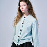 MARDI MERCREDI 2502 RACCOON BLENDED CARDIGAN ROUND NECK SPADE_BABYBLUE