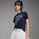 MARDI MERCREDI 2502 SLIM TSHIRT SWING THE TAIL DDANJI_NAVY IVORY