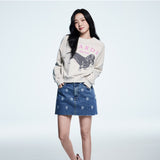 MARDI MERCREDI 2502 SWEATSHIRT RAGLAN DDANJI_OATMEAL PINK