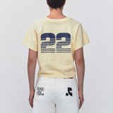 REST & RECREATION SS2404 VOLUME SHOULDER T-SHIRT LIGHT YELLOW