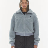 REST & RECREATION 2411 COLLAR FLEECE ZIP-UP - BLUE