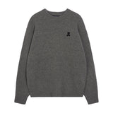 REST & RECREATION 2411 LOGO CREW NECK SWEATER - CHARCOAL