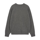 REST & RECREATION 2411 LOGO CREW NECK SWEATER - CHARCOAL