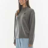 REST & RECREATION 2411 LOGO CREW NECK SWEATER - CHARCOAL