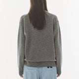 REST & RECREATION 2411 LOGO CREW NECK SWEATER - CHARCOAL