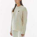 REST & RECREATION 2411 LOGO CREW NECK SWEATER - IVORY100%羊毛