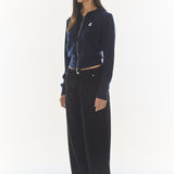 REST & RECREATION 2411 2WAY KNIT HOOD ZIP-UP - NAVY
