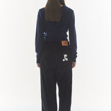 REST & RECREATION 2411 2WAY KNIT HOOD ZIP-UP - NAVY