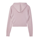 REST & RECREATION 2411 2WAY KNIT HOOD ZIP-UP - PINK