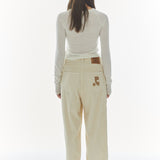 REST & RECREATION 2411 LOGO CORDUROY PANTS - IVORY