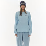 REST & RECREATION 2411 RIB CUTTING TOP - SKY BLUE