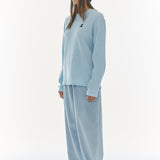 REST & RECREATION 2411 RIB CUTTING TOP - SKY BLUE