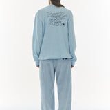 REST & RECREATION 2411 RIB CUTTING TOP - SKY BLUE
