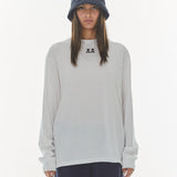 REST & RECREATION 2411 LOGO OVERSIZED LONG SLEEVE T-SHIRI - WHITE