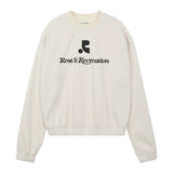 REST & RECREATION 2412 LOGO FLEECE SWEATSHIRT - IVORY