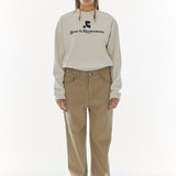 REST & RECREATION 2412 LOGO FLEECE SWEATSHIRT - IVORY