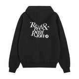 REST & RECREATION 2411 OVERSIZED STITCH HOODIE - BLACK
