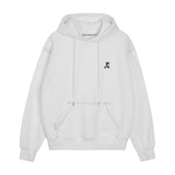 REST & RECREATION 2411 OVERSIZED STITCH HOODIE - WHITE