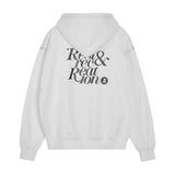 REST & RECREATION 2411 OVERSIZED STITCH HOODIE - WHITE
