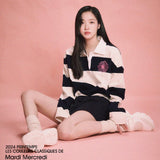 MARDI MERCREDI 2503 RUGBY SHIRT STRIPE FLOWER_IVORY NAVY