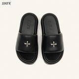SMFK SS2402 十字经典拖鞋 黑