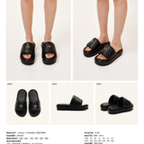 SMFK SS2402 十字经典拖鞋 黑