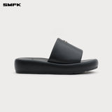 SMFK 2504 十字徽章拖鞋女鞋/荒野黑