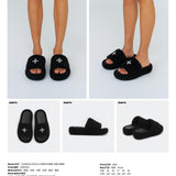 SMFK 2410 经典毛毛拖鞋女鞋/石墨黑