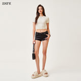 SMFK SS2402 白丝绒毛毛拖鞋