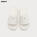 SMFK 2504 十字徽章拖鞋女鞋/雪山白