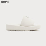 SMFK 2504 十字徽章拖鞋女鞋/雪山白