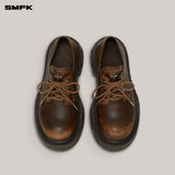 SMFK 2506 幻影手工擦色皮质高跟德比鞋女鞋 野马棕