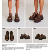 SMFK 2506 幻影手工擦色皮质高跟德比鞋女鞋 野马棕