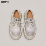 SMFK 2506 幻影皮质高跟德比鞋女鞋/雪山白