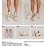 SMFK 2506 幻影皮质高跟德比鞋女鞋/雪山白