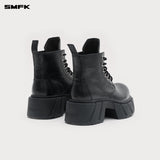 SMFK 2504 幻影皮质机车靴女鞋/荒野黑(偏大一码)