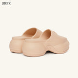SMFK SS2404 厚底运动拖鞋 肤色