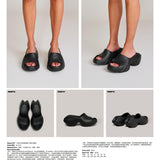 SMFK 2506 幻影未来高跟拖鞋女鞋/石墨黑