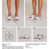 SMFK 2506 幻影未来高跟拖鞋女鞋/雪山白