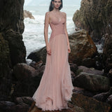 SHEER LUCK 2502 轻奢手工珠花修身包裹式缎面吊带裙 干枯玫瑰