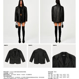 SMFK 2501 野马擦色皮质西装 荒野黑