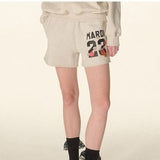 MARDI MERCREDI 2503 SWEAT SHORTS NUMERO 23_OATMEAL BLACK