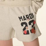 MARDI MERCREDI 2503 SWEAT SHORTS NUMERO 23_OATMEAL BLACK