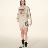 MARDI MERCREDI 2503 SWEAT SHORTS NUMERO 23_OATMEAL BLACK