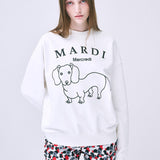 MARDI MERCREDI 2505 SWEATSHIRT DDANJI CH.06_WHITE BLACK