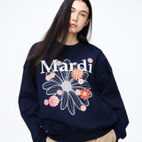 MARDI MERCREDI 2503 SWEATSHIRT FLOWERMARDI BLOSSOM_NAVY WHITE