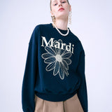 MARDI MERCREDI 2503 SWEATSHIRT FLOWERMARDI_NAVY CREAM
